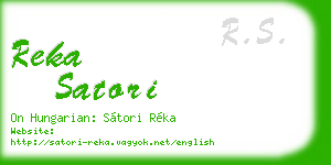 reka satori business card